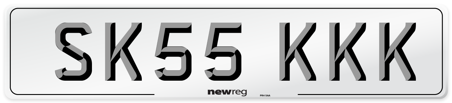 SK55 KKK Number Plate from New Reg